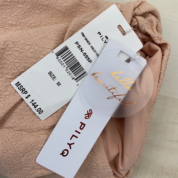 PILYQ HAILEY ONE PIECE PINK SANDS MEDIUM NWT - Picture 4 of 13